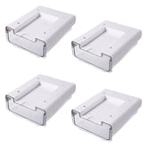Kuber Industries Bottom Layer Large Drawer Storage Box|Plastic Cabinet Box For Storage|Pack of 4|White
